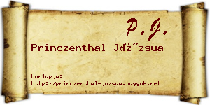 Princzenthal Józsua névjegykártya
